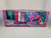 Vintage 1996 BARBIE OCEAN FRIENDS SPEED BOAT 20" ARCO MATTEL WHITE Pink