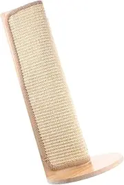 Kisangel Couch Corner Cat Scratcher Sisal Cat Scratcher Wall Corner Scratch Pad Wood Scratching Post for Cat Grinding