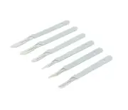 2 ASSORTED DISPOSABLE STERILE SURGICAL SCALPELS With PLASTIC HANDLE (RCT)