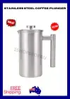 Insulated Coffee Tea Plunger 1000ml French Press Stainless Steel | NEW AU | FAST