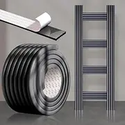 DJAIOD Bunk Bed Ladder Pads, PVC Soft Corner Protectors, Self-Adhesive Bunk Bed Step Cover Foam Padding, for Ladder, Stair Edge, Sharp Edges, Desk, Table, Furniture 6.5 Ft (Black)