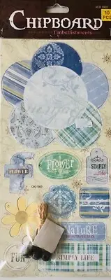 Decorative Elements LIFE Chipboard Embellishments - BNIP