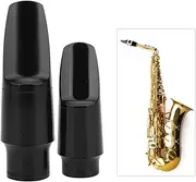 Saxophone Mouthpiece AltoSoprano Black Industrial Plastics Instrument Accessories for Music Enthusiasts (Black)