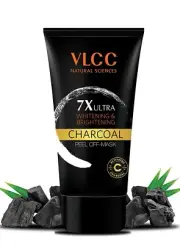 VLCC 7X Ultra Whitening and Brightening Charcoal Peel Off Mask, 100 g