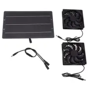 US 10W Solar Panel Fan Kit Weatherproof Solar Powered Dual Exhaust Fan Wall Moun