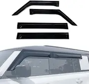AUSGO Weathershields Compatible with Land Rover Defender L663 Series 110/130 2020-Onwards, Widened & Thickened Weather Shields Luxury Window Visors Wind Deflectors Sun Rain Guard 4PCS Set