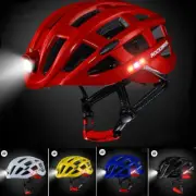 ROCKBROS Cycling Road Bike MTB Helmet Ultralight With Light USB Recharge 49-59cm