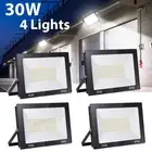 4x 30W LED Floodlight Outside Light Security Flood Lights Outdoor Garden Lamp