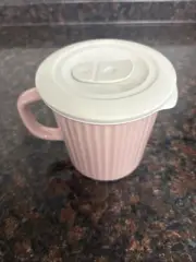 CorningWare 24oz Meal Mug w/ Vented Lid Blush Color