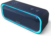 DOSS SoundBox Pro Bluetooth Speaker with 20W Stereo Sound, Active Extra Bass, IPX6 Waterproof, Bluetooth 5.0, TWS Pairing, Multi-Colors Lights, 20 Hrs Playtime, Portable Speaker for Beach, Outdoor