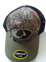 Mossy Oak Camo Baseball Hat Cap Stretch Fit Hunting Fishing Size L/XL