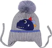 [Generic] Little Girls Boys Cute Frog Cartoon Knitted Beanie Cap Winter Warmer Skull Hat with Big Eyes