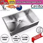 Cefito Kitchen Sink 700x450mm Stainless Steel Laundry Top/Undermount Singe Bowl