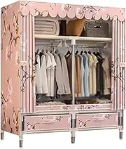 Polyester Portable Closets Lightweight Wardrobe Stable Wardrobe Storage with Drawer Quick and Easy to Assemble