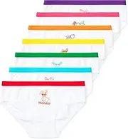 [Lucky & Me] Mia Girls 7-Pack Underwear Set, Days of The Week, Value-Pack, Tagless, Rainbow