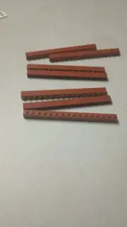 Lego 1x16 Bricks 2465 Prt number lot of 9 Reddish Brown