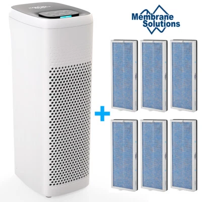 Air Purifier For Home Room H13 HEPA Washable Filter Allergies Pet Odor+6*Filters