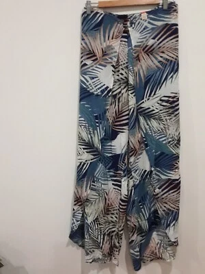 Millers Pants Womens Size 22 Plus Wrap Pants Blue Elastic Waist New Tag