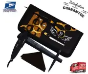 New Professional Barber Hairdressing Scissors Set 6.5" Gold Edition & Razor Kit