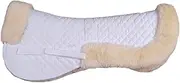Lussoro Half Saddle Pad Half Pad White Fleece Half Pad Equestrian Riding Equipment and Accessories