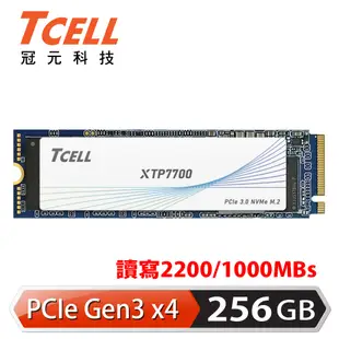 TCELL 冠元 XTP7700 256GB NVMe M.2 2280 PCIe Gen 3x4 固態硬碟
