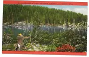 Big Game Hunting with Bow and Arrow, Mirror Lake, Utah, c1940's Unused Postcard