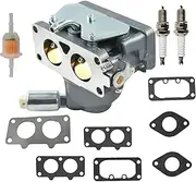Carburetor Fits for Briggs & Fit for Stratton 791230 799230 699709 499804 499809 for V-Twin 20hp 21hp 23hp 24hp 25hp Carb Mower Carburetor (Color : Silver)