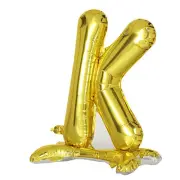 GOLD 27" tall Letter K Mylar Foil Standing Balloon Party Backdrop Decorations