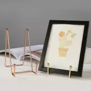 Plate Display Stand Picture Easel Metal Plate Stands Holder Display Frame Deco
