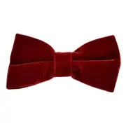 King & Priory Boys Dark Red Velvet Bow Tie