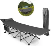 Outdoor Folding Camping Travel Cot - Lightweight Comfortable Portable Heavy Duty