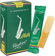 Vandoren Java 1.5 Alto Saxophone Reed Set of 10, Green