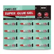 Super Glue Gel Single Use Minis Twelve 3 Gram Tubes General Purpose Ca Glue