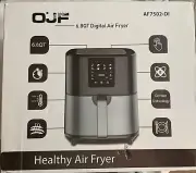OJF Large Air Fryer Max,6.8 QT Electric Hot Black+Stainless Steel