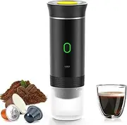 Liwankaqi Portable Espresso Machine,Electric Espresso Machine Wireless Electric 3-in-1 Capsule Powder Coffee Maker for Camping,Travel,RV,Office