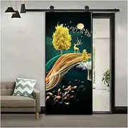 Door Stickers Moon DIY Door Sticker Home Decoration Porch Living Room Art Mural Vinly Wall Stickers (Size : 95x215cm)