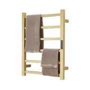 Electric Heated Towel Warmer Rack Gold Bathroom Accessories, with Timer Wall ...