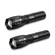 Flashlight, 5 Modes Tactical LED Flashlight, High Lumen IPX5 Water 2 pack