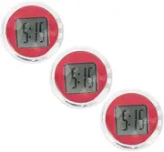 ULTECHNOVO 3pcs Electronic Clock Motorcycle Desktop Clock Ram Small Car Clock LED Clock Miniature Clocks Novelty Clock Stick Small Clock Car Small Digital Clock Scooters Holder Red Movement