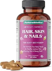 Hair, Skin & Nails Beauty MultiVitamin with Biotin, Hair Vitamins and Skin Vitamins That Promote Healthy Hair and Nail, 180 Tablets