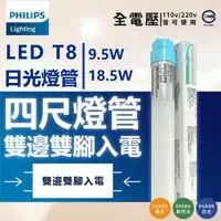 在飛比找momo購物網優惠-【Philips 飛利浦】10入 T8 LED 燈管 4尺 