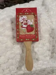 Celavi Strawberry Shortcake Wooden Paddle Brush with Massaging Bristles New