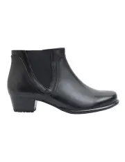 [Wide Steps] Delmar Black Glove Boots