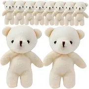 Kisangel 15Pcs Bear Keychain Charms Cute Hanging Bear Figurines for Bags Backpacks Handbags Multi Function Decor Soft Material Lightweight for Crafting