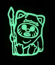 Disney Star Wars Ewok Shirt Charcoal Heather Gray Medium Glow in the Dark