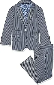 [Isaac Mizrahi] Boys' Slim Fit Pinstripe Jacket and Pant Suit Set