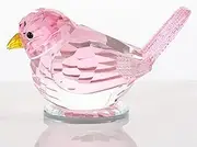 Crystal Handmade Pink Bird Gifts for Women & Men - Art Glass Birds Collectible Figurines for Desk, Table & Home Office Decoration
