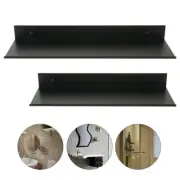 Floating Shelf Brackets Towel Rail Bathroom Rack Display Shelves Wall Mount._