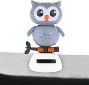 Dashboard Decorations - Solar Cute Owl Toy Car Dashboard Decorations - Shaking Bobblehead Dancing Small Gadget Decoration Cab