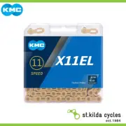 KMC Bike Chain 11 Speed X-Light - X11El-1 - 1/2X11/128" X 118 Links - TI-N Gold